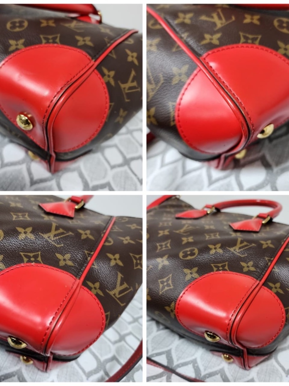 Authentic LOUIS VUITTON Phenix Monogram Canvas Shoulder Bag Brown/Red - Picture 9 of 16